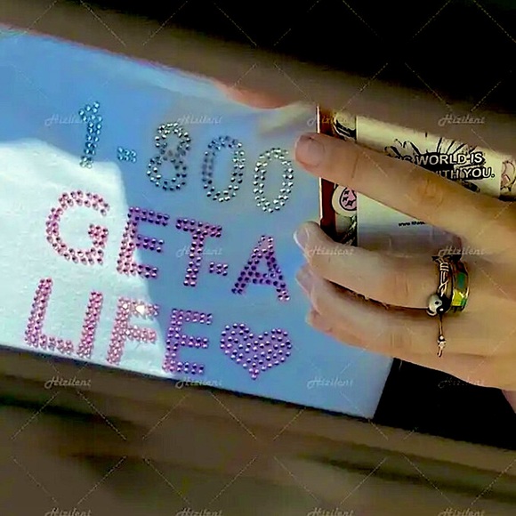 1-800-get-a-life rhinestone y2k t-shirt βοΈ - Picture 6 of 14